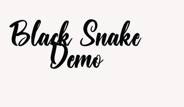 Black Snake Demo Font