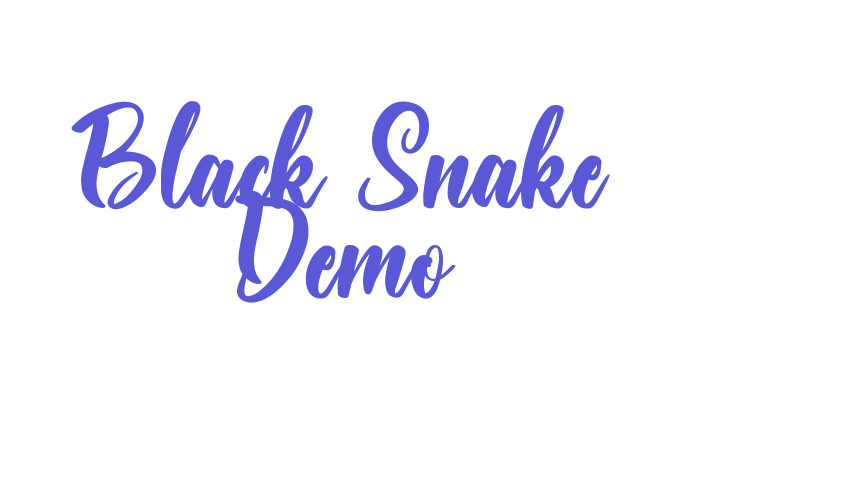 Black Snake Demo Font