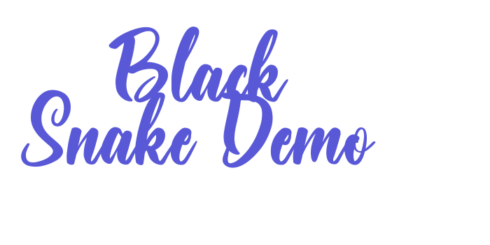 Black Snake Demo Font