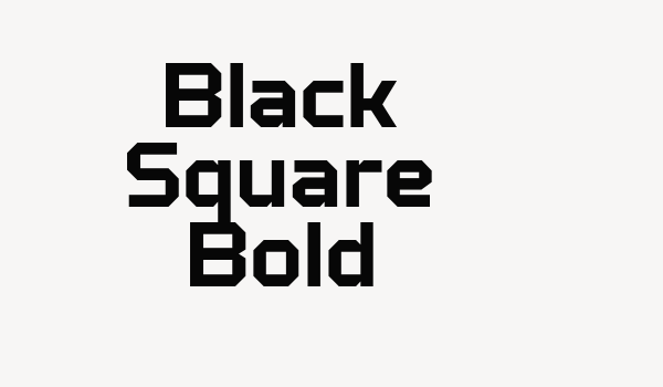 Black Square Bold Font