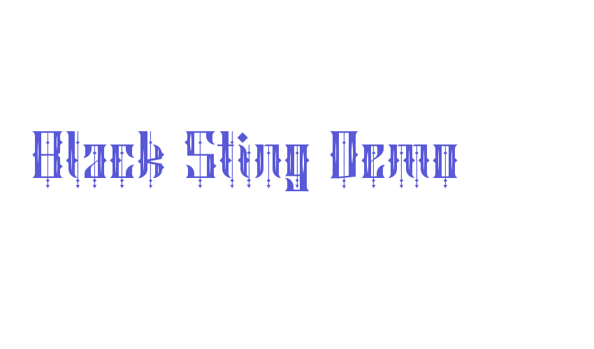 Black Sting Demo Font