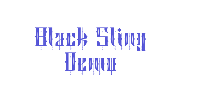 Black Sting Demo Font Download