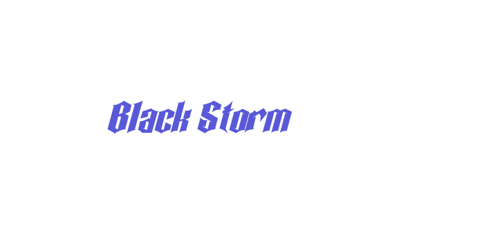 Black Storm Font