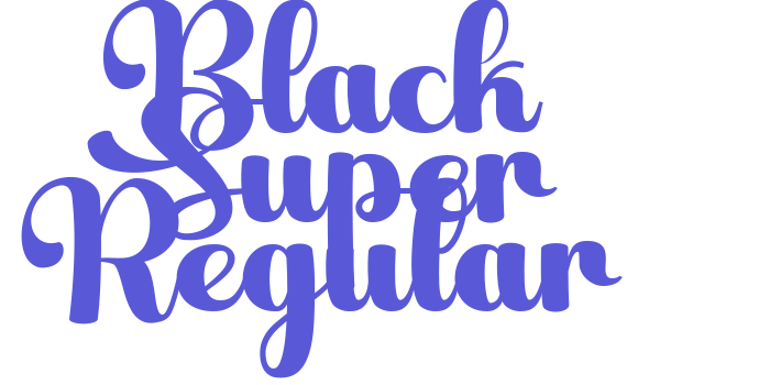 Black Super Regular Font Download