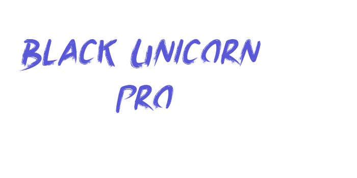 Black Unicorn Pro Font