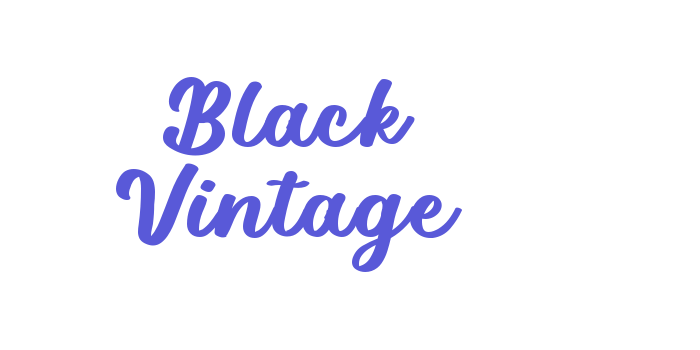 Black Vintage Font