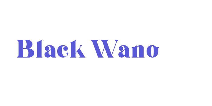 Black Wano Font Download