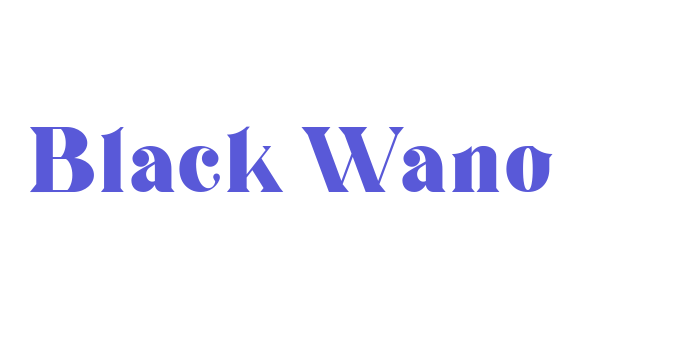 Black Wano Font