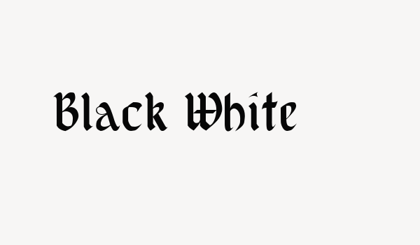 Black White Font