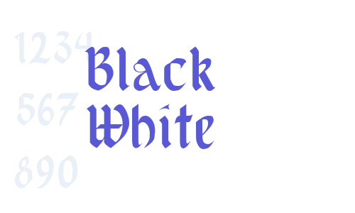 Black White Font Download