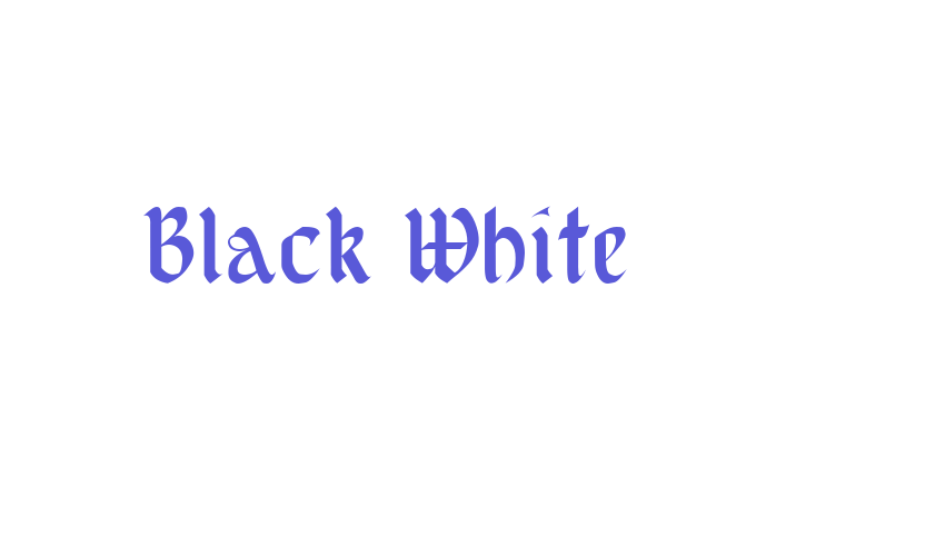 Black White Font Download