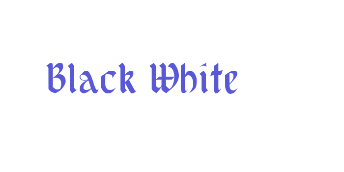 Black White Font Download