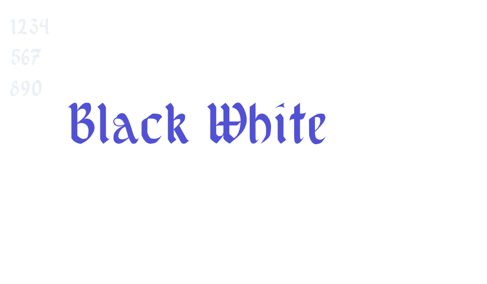 Black White-font-download