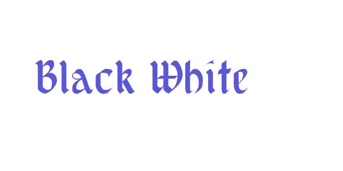 Black White Font