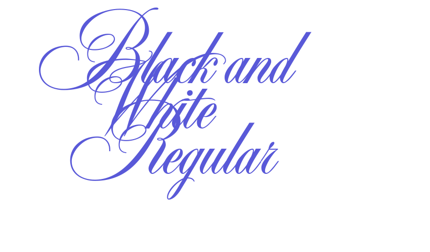 Black and White Regular Font Download