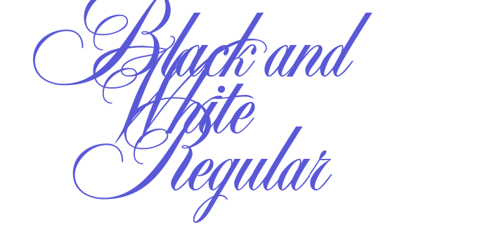 Black and White Regular Font Download