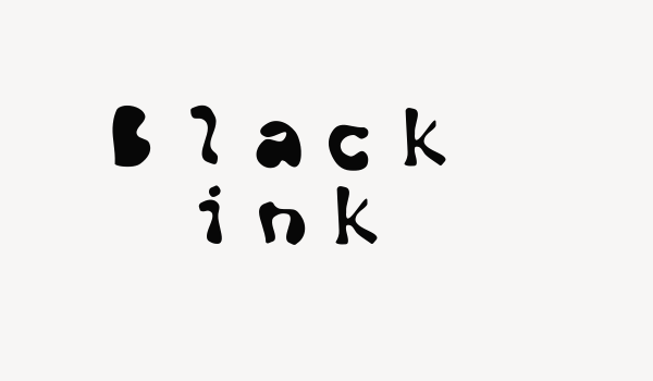 Black ink Font