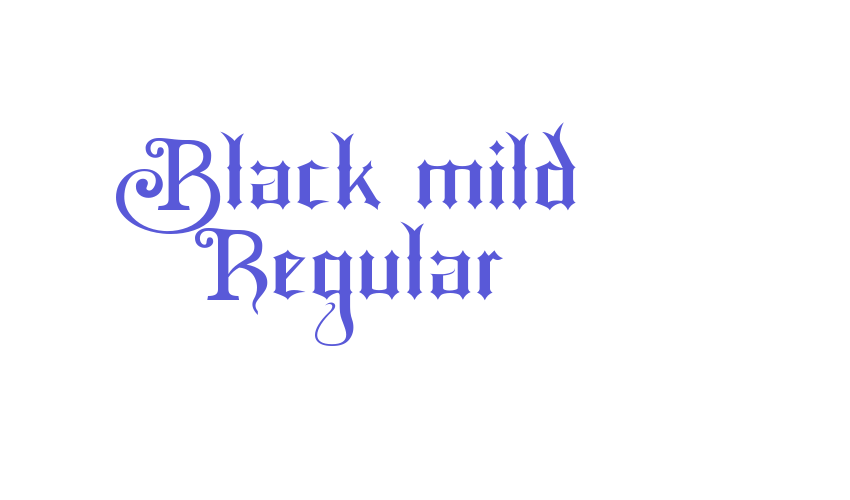 Black mild Regular Font Download