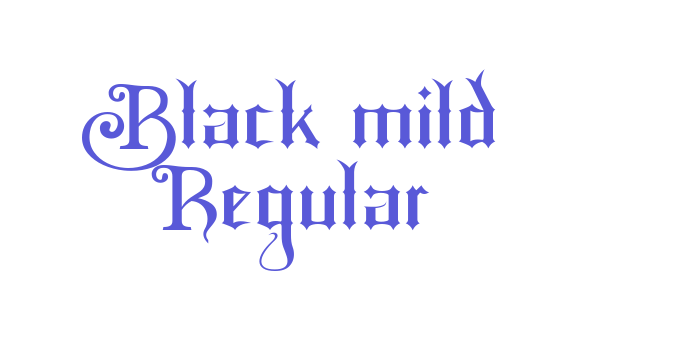 Black mild Regular Font Download