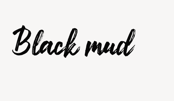 Black mud Font