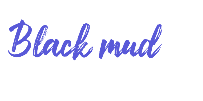 Black mud Font