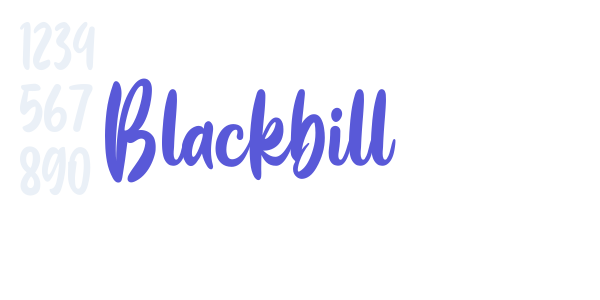 Blackbill font