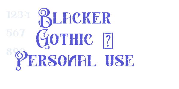 Blacker Gothic – Personal use font free