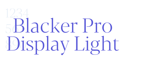 Blacker Pro Display Light font free