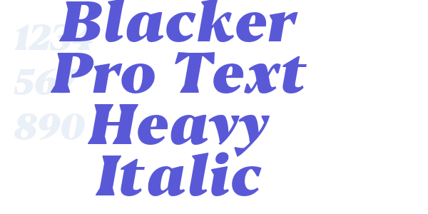 Blacker Pro Text Heavy Italic font free