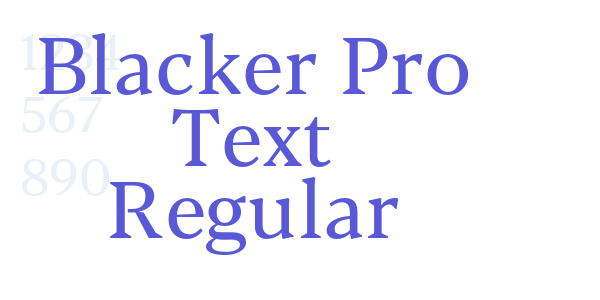 Blacker Pro Text Regular font free