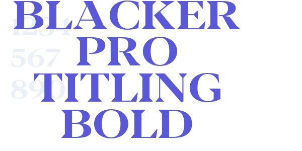 Blacker Pro Titling Bold font free