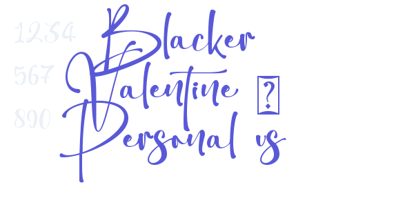 Blacker Valentine – Personal us font free