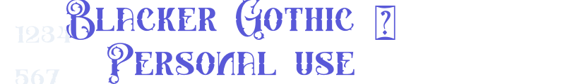 Blacker Gothic – Personal use font