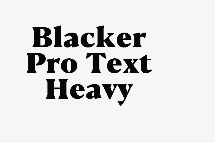 Blacker Pro Text Heavy font download