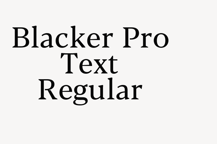 Blacker Pro Text Regular font download