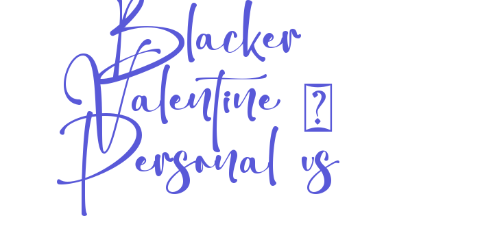 Blacker Valentine – Personal us Font