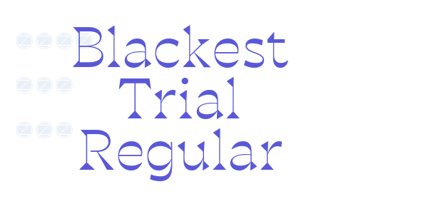 Blackest Trial Regular font free