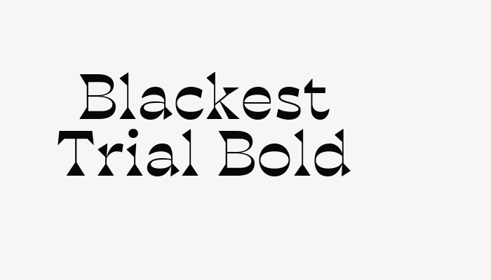 Blackest Trial Bold font download