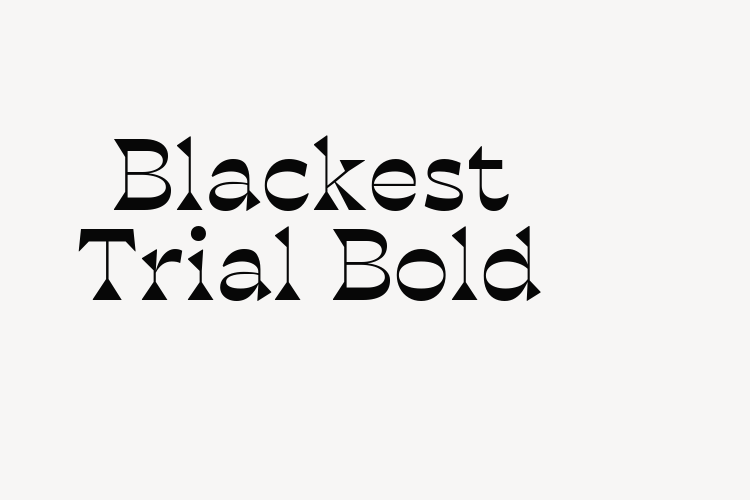 Blackest Trial Bold font download