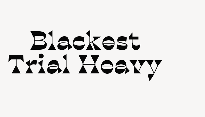 Blackest Trial Heavy font download