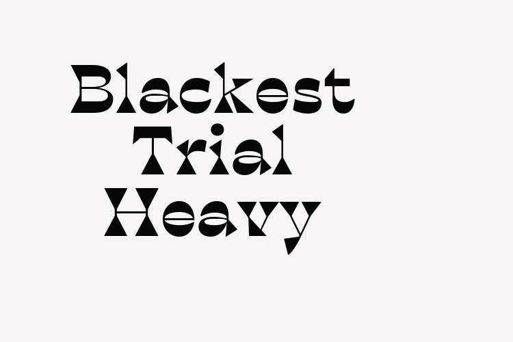 Blackest Trial Heavy font download