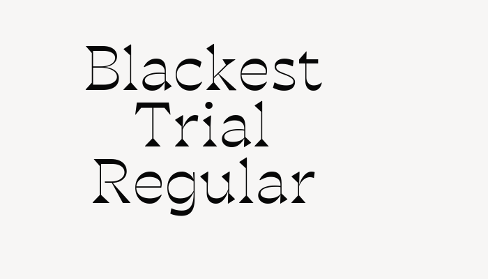 Blackest Trial Regular font download