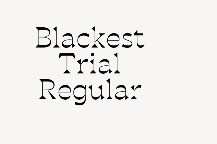 Blackest Trial Regular font download