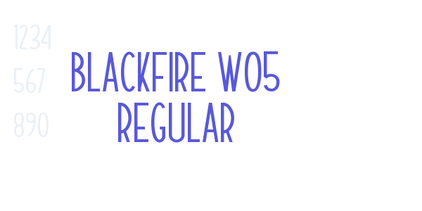 Blackfire W05 Regular font