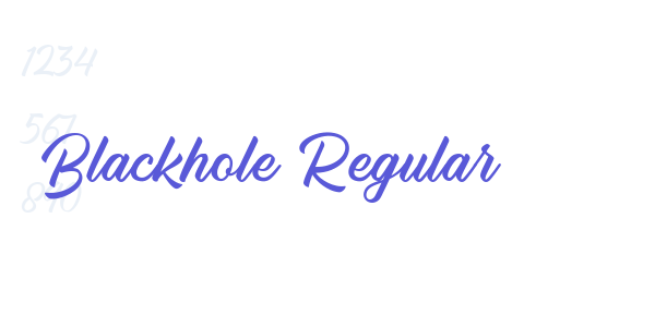 Blackhole Regular font