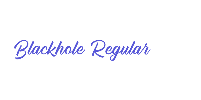 Blackhole Regular Font Download