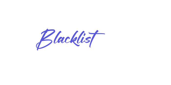 Blacklist Font Download