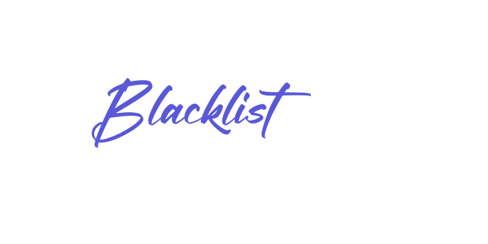 Blacklist Font