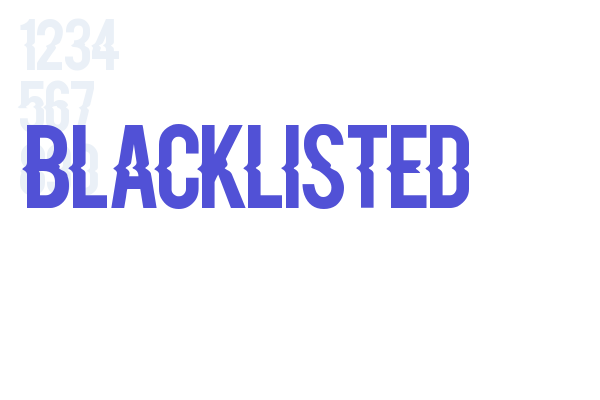 Blacklisted Font Download