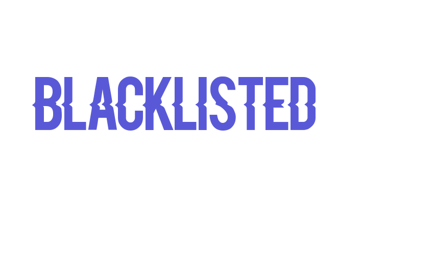 Blacklisted Font Download